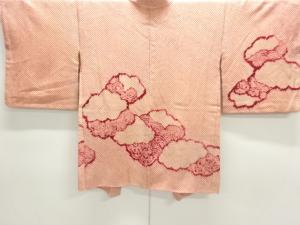 アンティーク　本総絞り　雲に花模様絵羽織